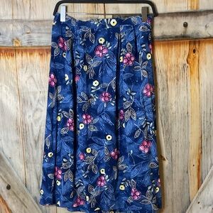 Jaclyn Smith Navy Floral Maxi Skirt